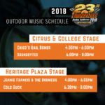 2018 Thunderfest: Outdoor Music Schedule
